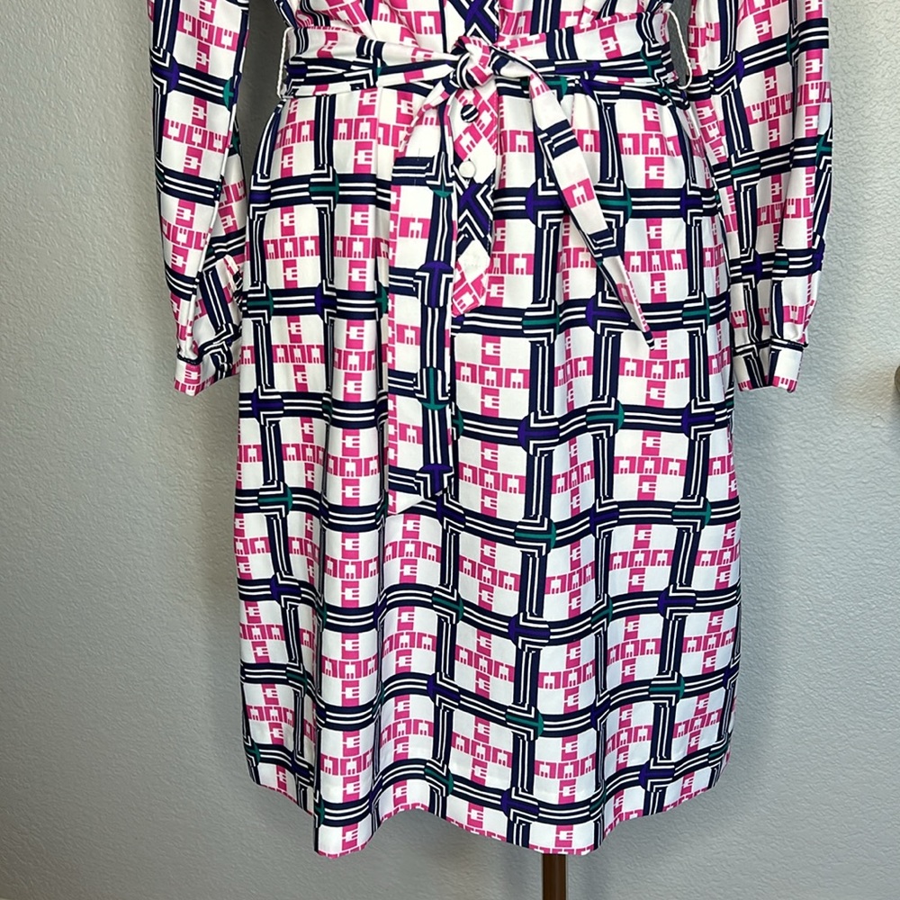 Vintage Lanvin plaid button down shirt dress - Picture 3 of 12